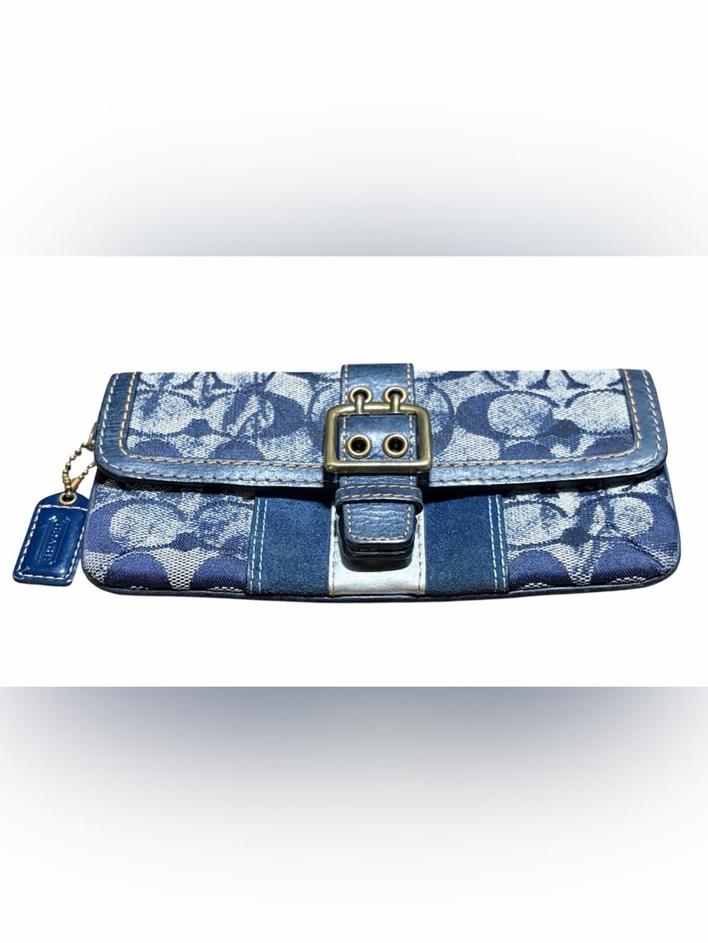 Coach Vintage Denim Tie Dye Clutch Wallet - Picture 4 of 9